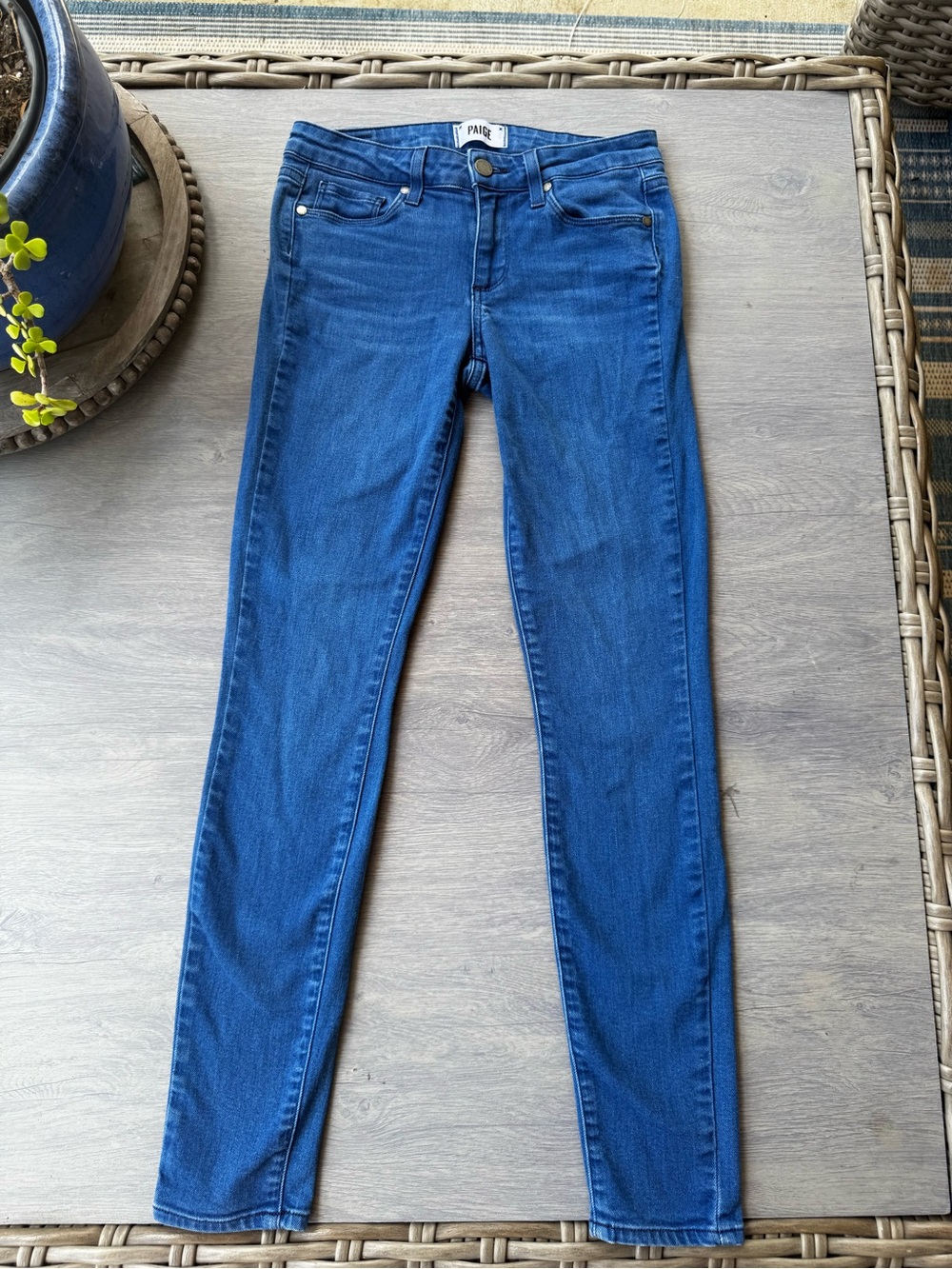 PAIGE Verdugo Ultra  Skinny Jeans in Classic Blue Wash